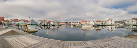 Old town of Skudeneshavn in Karmoyの写真素材