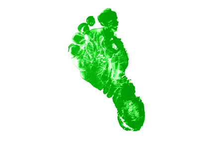 green footprintの写真素材