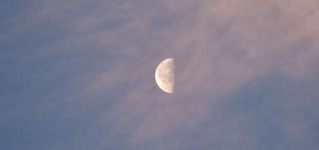 half of moonの写真素材