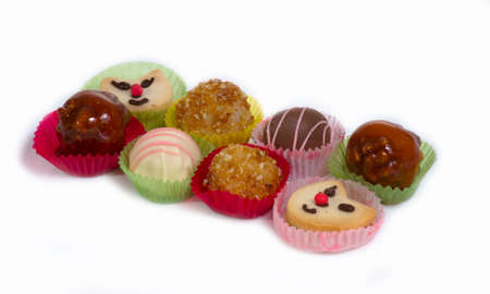 Some kinds of cakes and cookiesの写真素材