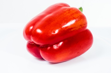Fresh bulgarian pepper on white backgroundの写真素材