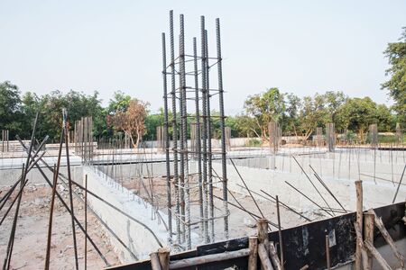 Steel reinforcement bar for construction in building site