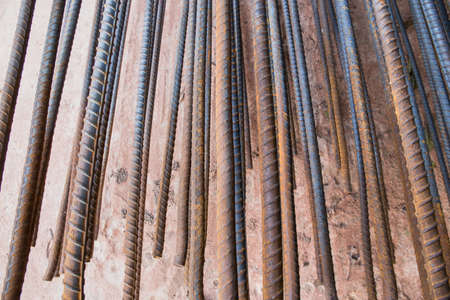 Steel reinforcement bar for construction.