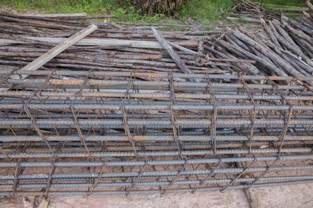Steel reinforcement bar for construction.