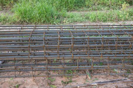 Steel reinforcement bar for construction.