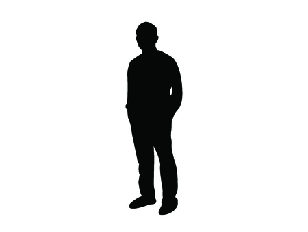 businessman black web icon. vector illustrationのイラスト素材