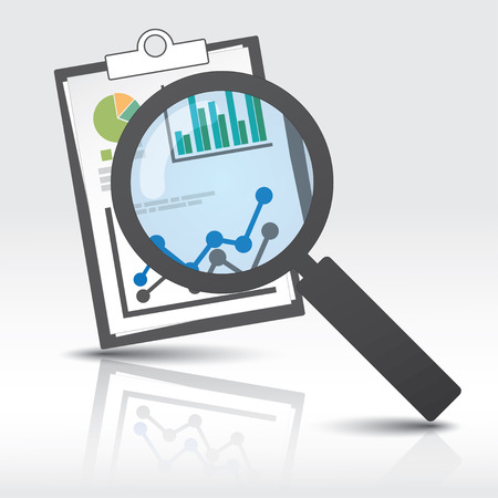 Info Graphic reporting and searching template. Eps10 file.のイラスト素材