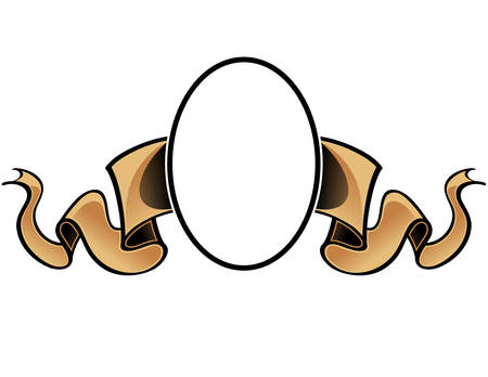 Vignette with ribbonsのイラスト素材