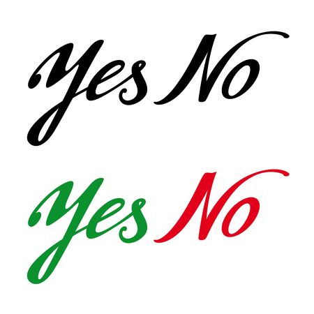 Yes No permission prohibition answer choise decision refuseのイラスト素材