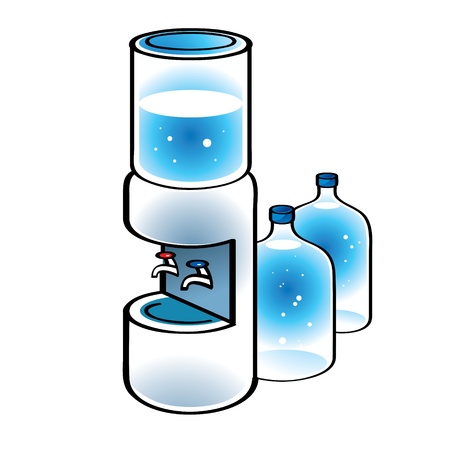 Office Water Cooler hot cold drink refreshingのイラスト素材