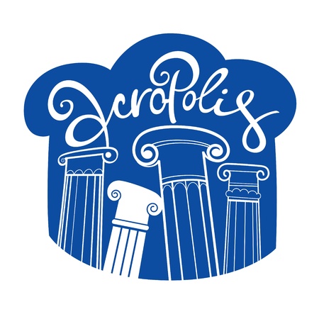 World famous landmark - Acropolis Athens Greeceのイラスト素材