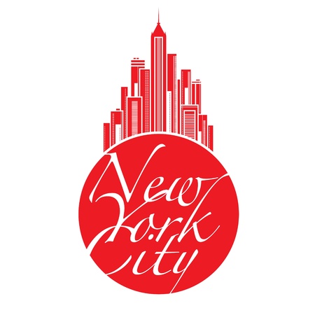 World famous landmark - New York City Big Appleのイラスト素材