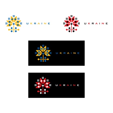Vector illustration of Ukraine decorative Flower symbol のイラスト素材