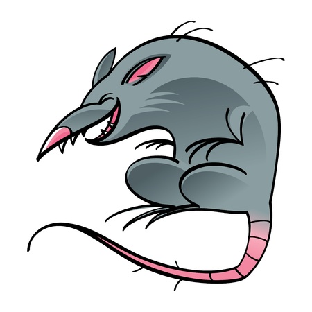 Rat mouse cartoon character gutter street animal rodentのイラスト素材