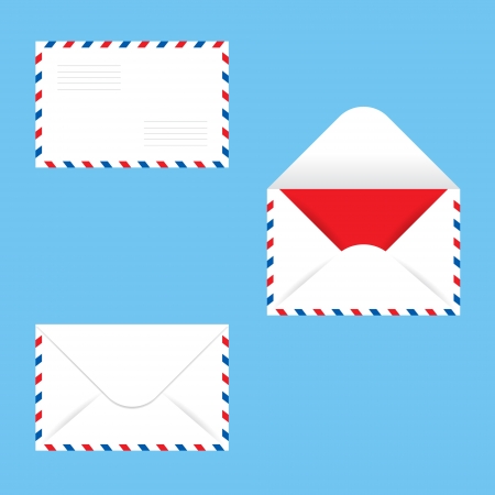 Paper Envelope mail message post postcard letter closed openのイラスト素材