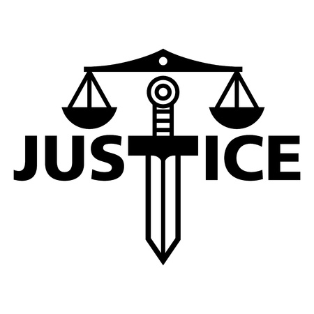 Justice weight sword truth court law judgeのイラスト素材