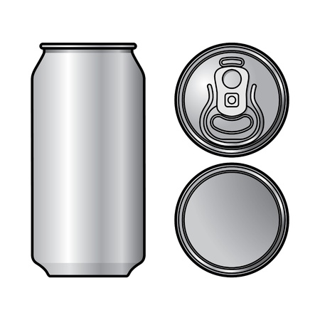 Aluminium Can container beer water beverage drinkのイラスト素材