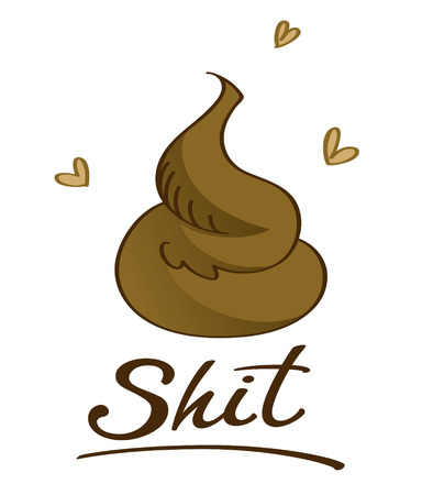 Shit - piece of shit and flies around it