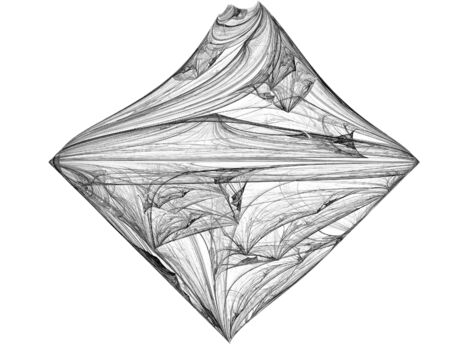 Beatiful black and white fractalの写真素材