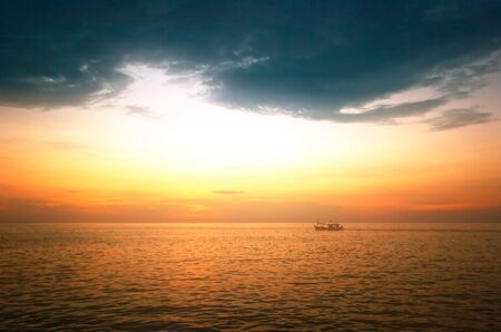 Sunset on the rocks. Siam bay. Province Trat. Koh Chang island. Kingdom Thailandの写真素材