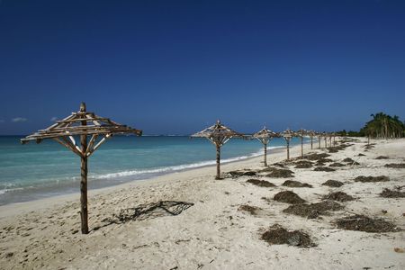 Tropical beach. It is photographed on Ancon beach near to Trinidad city. Cubaの写真素材