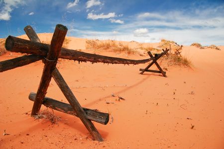 View on Coral Pink Sand Dune National Park. Utah. USAの写真素材