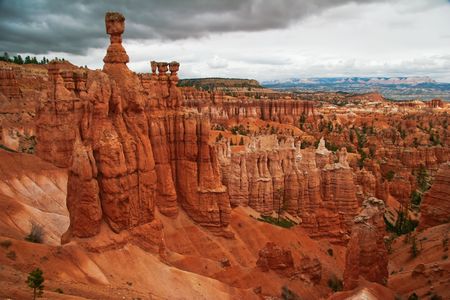 View from viewpoint of Bryce canyonの写真素材