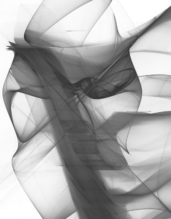 Beatiful black&white fractalの写真素材