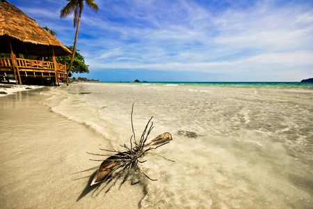 On the tropical beach. Siam bay. Province Trat. Koh Chang island. Kingdom Thailandの写真素材