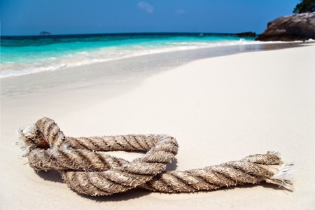 White sand tropical beach. Photographed on uninhabited island Tulai, near Tioman island. Malaysia の写真素材
