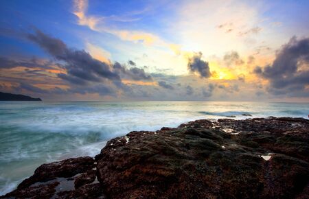 Tropical sunset at the beach. Thailand