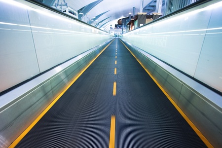 Abstract empty escalator の写真素材