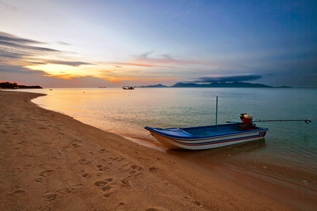 Tropical colorful sunset. Thailand 