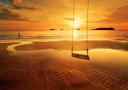 Tropical colorful sunset. Thailand の写真素材