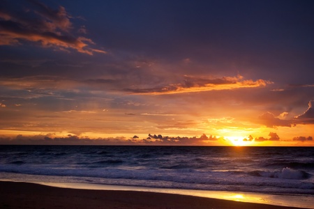 Tropical sea colorful sunset. Thailand の写真素材