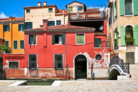 The architecture of the old Venice. Italyの写真素材