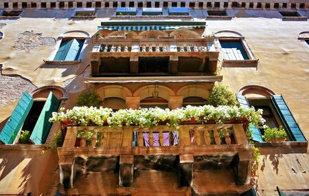 The architecture of the old Venice  Italyのeditorial素材