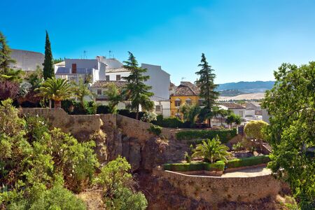 View on canyon and old city of Andalusia in Spain のeditorial素材