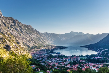Nice mountain and sea view  Kotor  Montenegroの写真素材