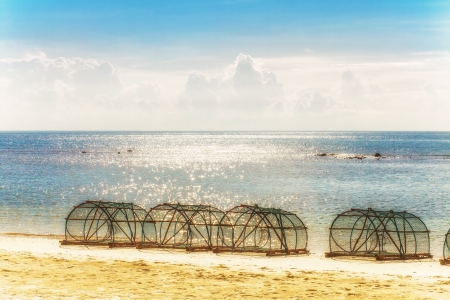 Big fishing gear at the beach. Thailand の写真素材