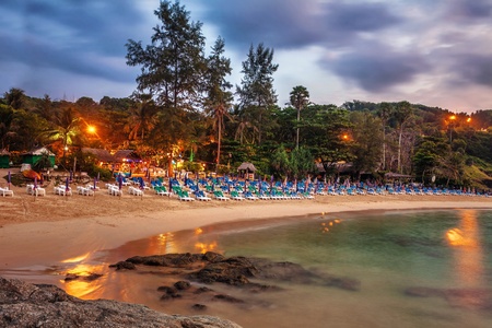 Evening at the beach after sunset  Thailandのeditorial素材