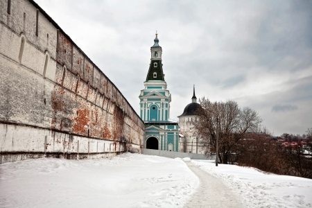 Old russian church in gloomy weather の写真素材