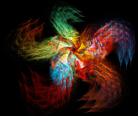 Digital abstract fractal background generated at computer.の写真素材