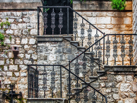 Stairs in the old town. Kotor. Montenegroの写真素材