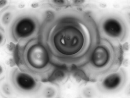 Digital abstract fractal background generated at computer in black and white.