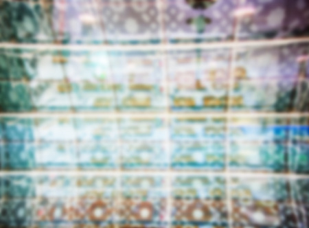 ceiling of office building in defocus