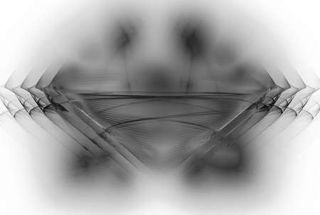 Digital abstract fractal background generated at computer in black and white.