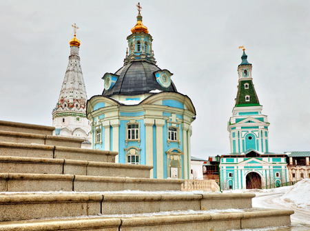 Old russian church in gloomy weather