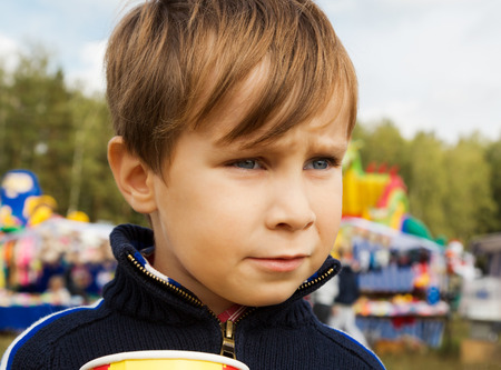 Portrait of a boy looking into the distance