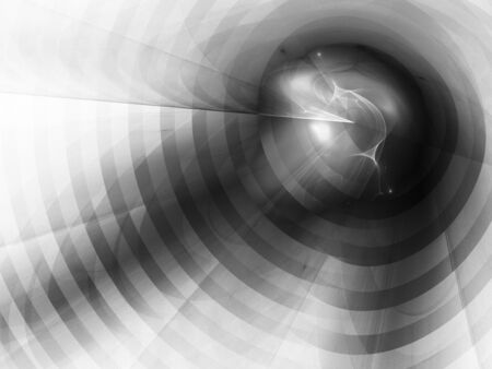 Digital abstract fractal background generated at computer in black and white.の写真素材